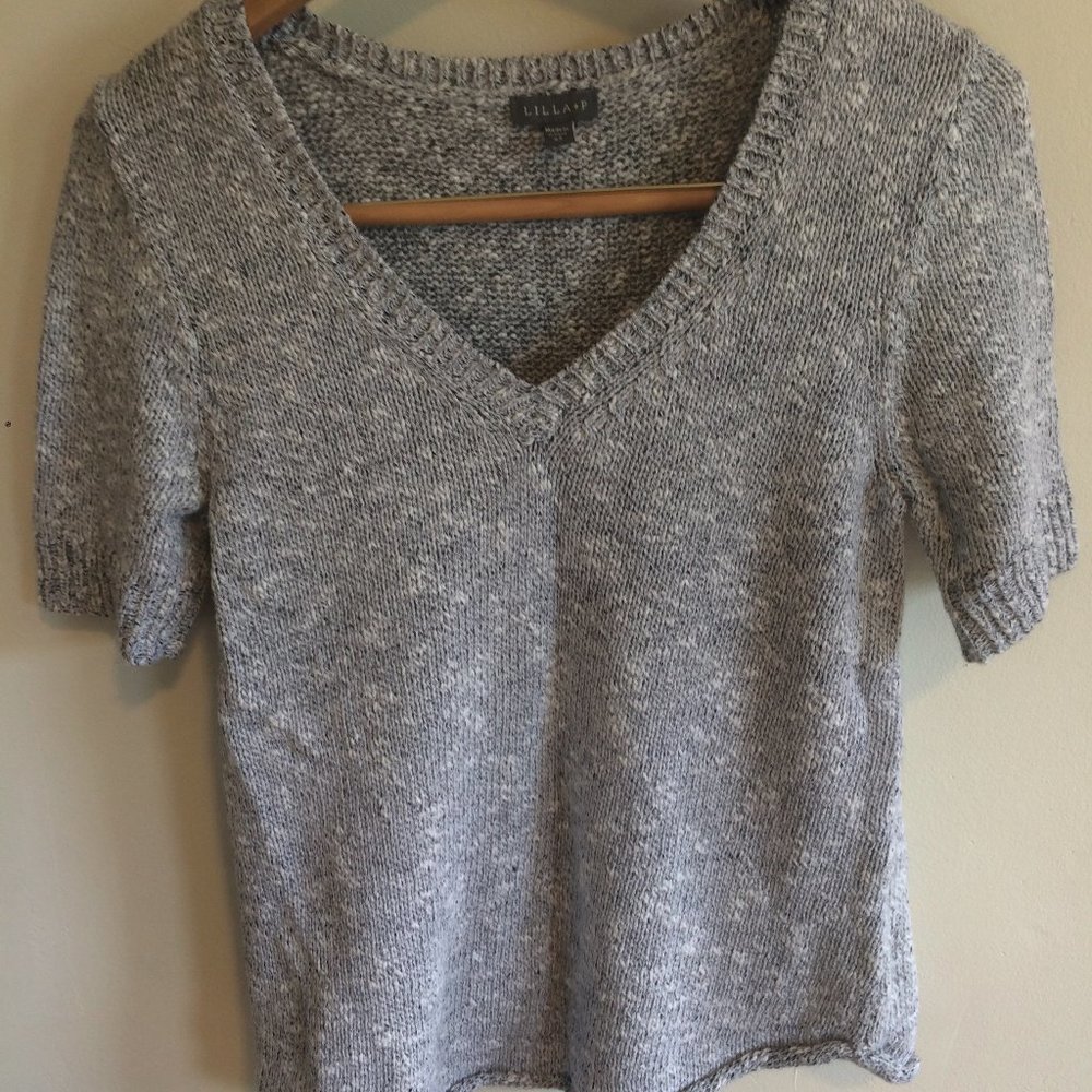 Lilla P Short Sleeve Sweater Top